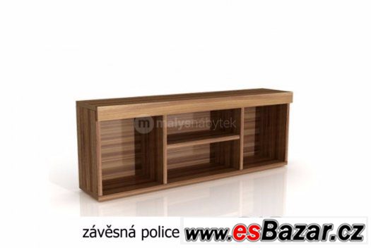 Moderní obývací stěna ořech/švestka NOVÁ – fotografie 4