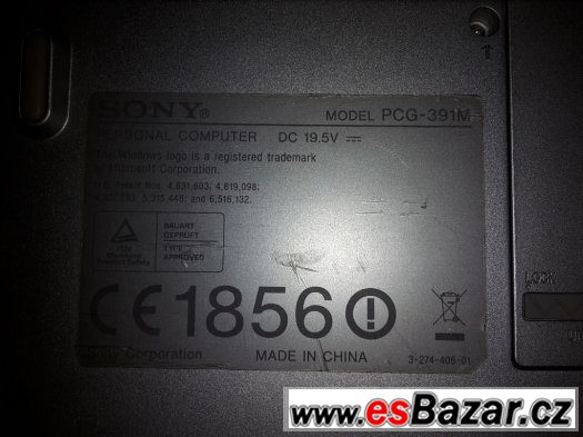 SONY PCG 391M 2.20 GHz Intel Core Processor 2 Duo CPU – fotografie 5