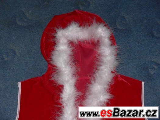 Moderní Vánoční semišové šaty - Santa nebo Mikuláš -  vel S – fotografie 2