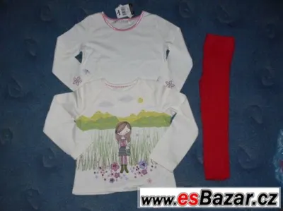 NOVÉ - 2 ks trička Mothercare +  legínky George vel. 92