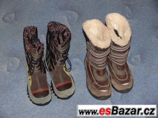 SLEVA   Zimní boty - vel. 25 - 26 - super stav a kvalita – fotografie 1