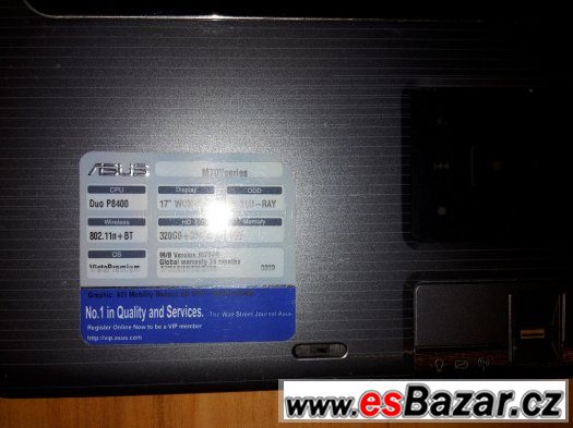 ASUS M70V nVidia 9600M GS  17“ WXGA, 1 920 × 1 200 – fotografie 4