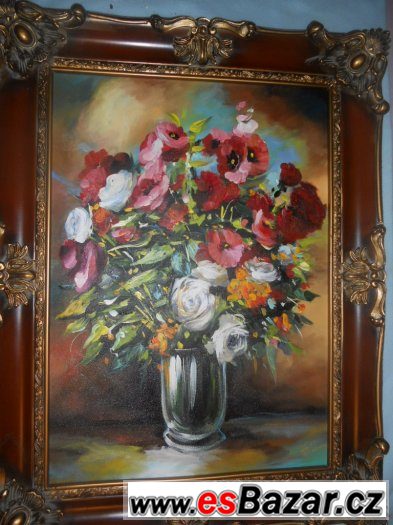 KYTICE - olejomalba na plátně - dřevěný rám 900x700mm -II- – fotografie 2
