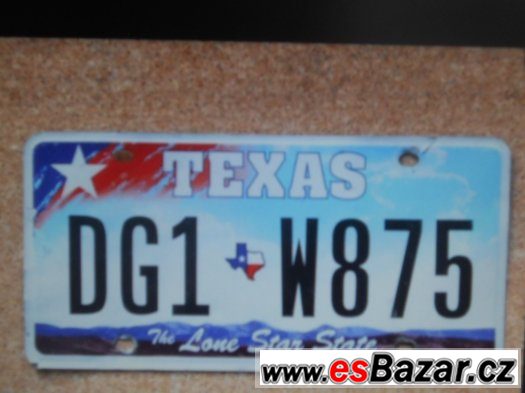 TEXAS - plechová SPZ – fotografie 1