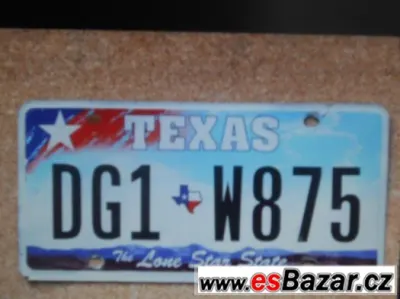 TEXAS - plechová SPZ
