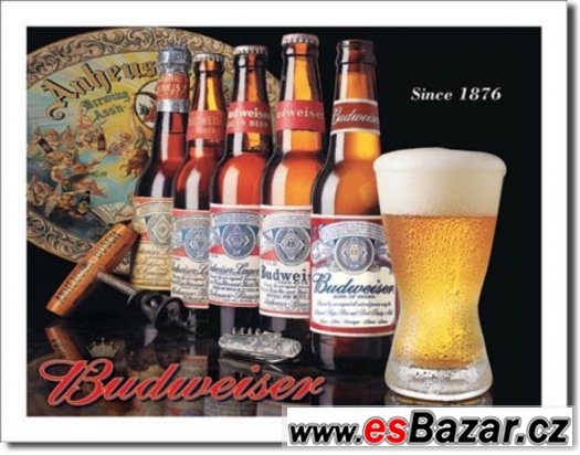 BUDWEISER - plechová cedule 410x320mm – fotografie 1