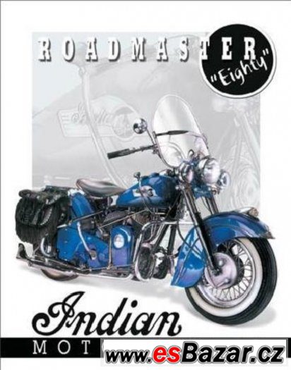 INDIAN MOTORCYCLES - plechová cedule 410x320mm – fotografie 1