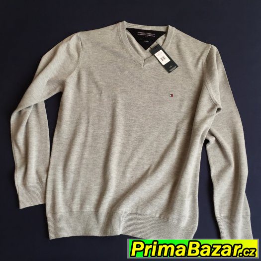 Prodám svetr Tommy Hilfiger vel. M - světle šedý – fotografie 1