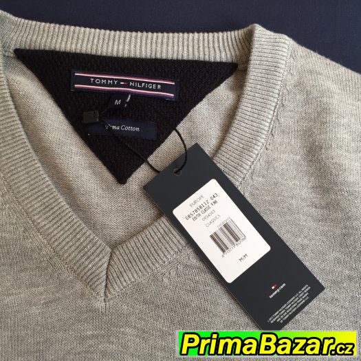 Prodám svetr Tommy Hilfiger vel. M - světle šedý – fotografie 2