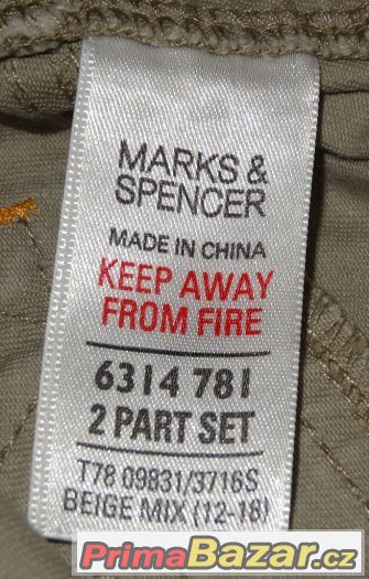 Kalhoty Marks and Spencer s kapsama vel. 12-18 měsíců – fotografie 3