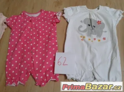 letní body a overaly k krátkýma nohavičkama vel 62