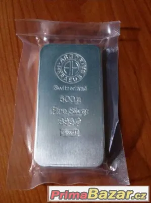 Stříbrný slitek 500g Švýcarsko nejlepší cena
