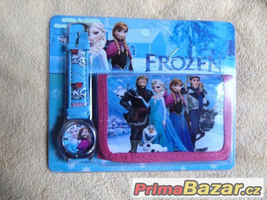 dětské hodinky+peněženka FROZEN,nové doprava zdrama – fotografie 1