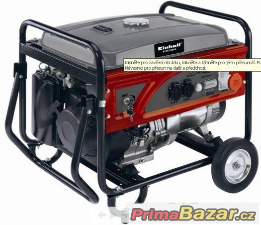 Generátor benzín, 2x220V+380V,  5,5kW, nepoužitý-velká sleva – fotografie 1