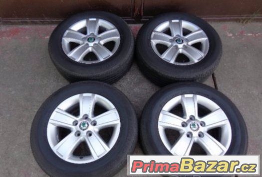 4 ks alu kola na skodu octavia ll pyxis 6,5j 15" 5x112 – fotografie 1