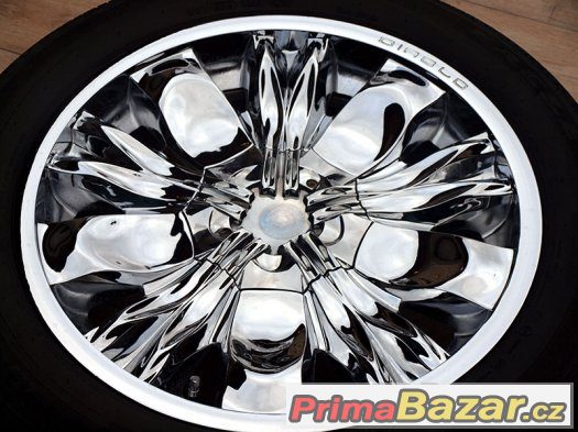 20" Alu kola == 5x112 + 5x114,3== DIABLO = CHROM PECKY – fotografie 1