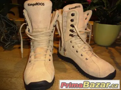 Luxusní zimní kožené kozačky zn."KangaRoos"