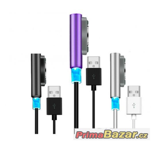 LED nabíjecí magnetický kabel SONY Xperia řady Z-Z1,2,3/c – fotografie 4