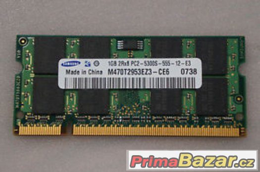 SODIMM Samsung 1GB/DDR2-1gb 2rx8 pc2-5300s-555-12-e3-prodám – fotografie 1