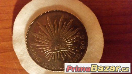 Prodam stribrnou minci z roku 1894 LIBERTAD REPUBLIKA MEXICA – fotografie 2