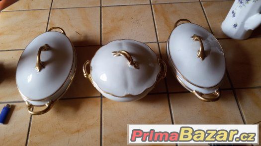 Pozlacené porcelánové značkové mísy Bavaria – fotografie 1