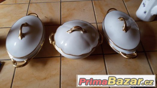 Pozlacené porcelánové značkové mísy Bavaria – fotografie 2