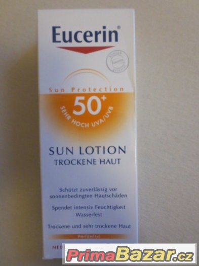 EUCERIN Hydratační mléko na opalování pro suchou pleť SPF50+ – fotografie 1
