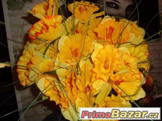 Umělá květina, NARCIS se zdobením, super cena – fotografie 4