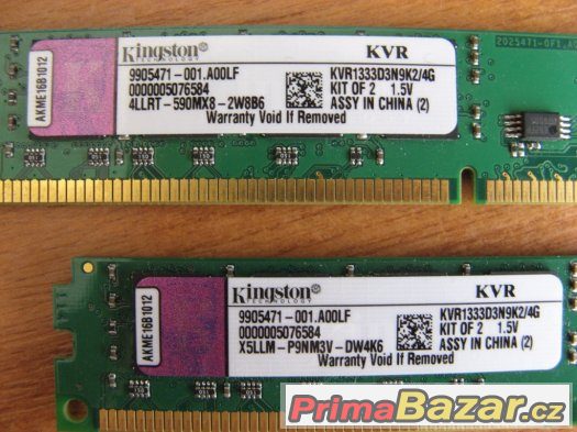Kingston 4GB (2x2GB) DDR3 1333MHz (low profile) – fotografie 2