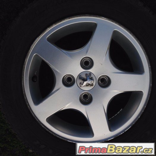 Alu disky 14" 4x108 P. 206 BBS, zimní pneu 175/65 – fotografie 3