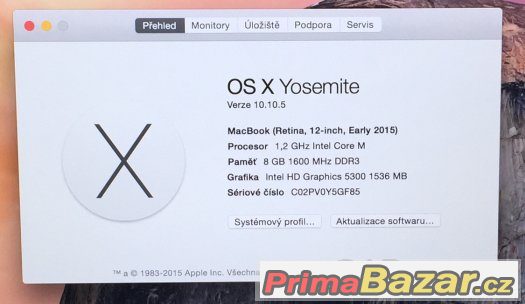 Macbook 12 Gold, 2015, 8GB RAM, 500GB SSD – fotografie 3