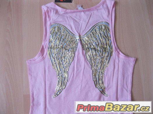 Tílko Guess s křídly- růžové-S – fotografie 2