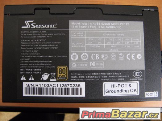 Seasonic S12 SS-520GB (80+ Bronze) 520W – fotografie 2