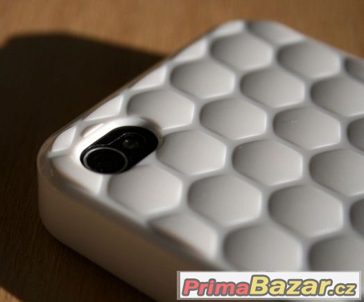 Bílý gumový obal pro iPhone 4, 4G, 4S – fotografie 2