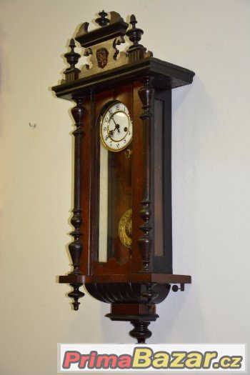 Starožitné řezbované hodiny Gustav Becker-r1911 – fotografie 3