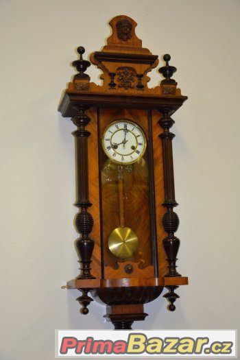 Starožitné řezbované hodiny Junghans r1919-TOP stav-krásné – fotografie 2