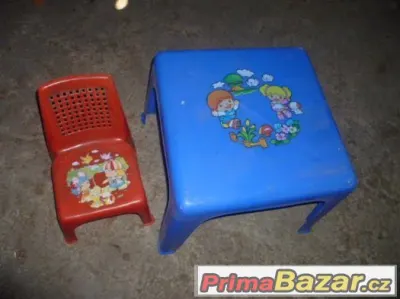 Dětský stolek + židle SPĚCHÁ