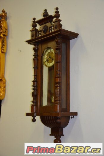 Starožitné řezbované hodiny DR Patent r 1895 – fotografie 3