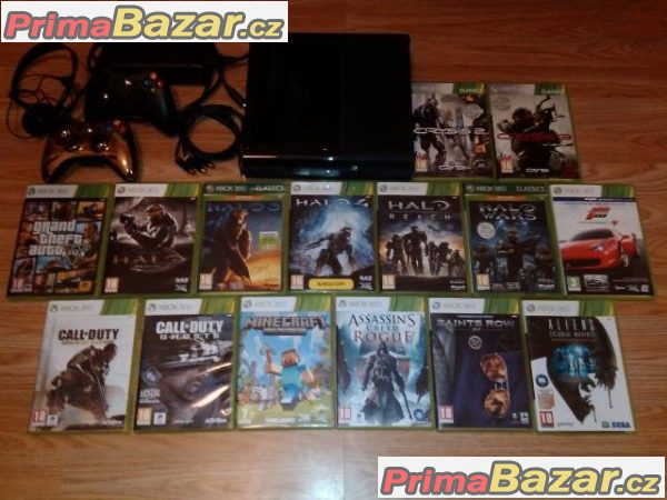 Xbox 360 Slim 250 GB + 38 her – fotografie 1