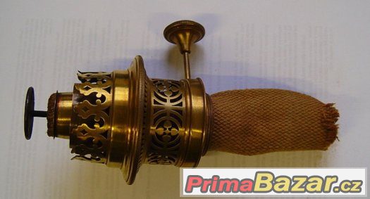 Petrolejová lampa - hořák, držák, stínítko, cylindr - 6x – fotografie 3