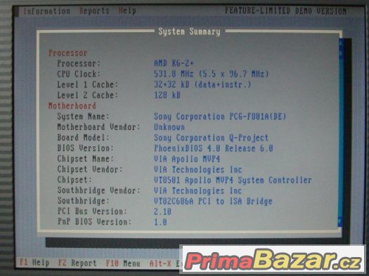 Notebook SONY VAIO PCG-F801 – fotografie 2