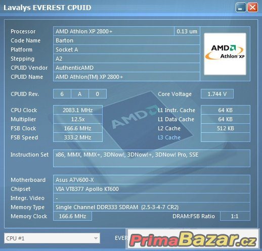 AMD Athlon XP 2800+ Barton AXDA2800DKV4D sc.462 FUNKČNÍ – fotografie 4