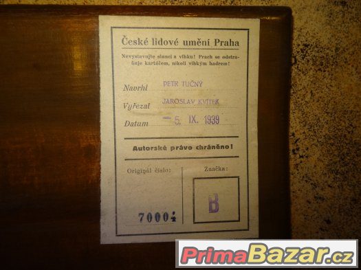 Dřevěné vyřezávané desky k fotoalbu z r. 1939 – fotografie 3