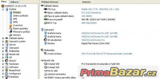 Notebook ECS G322 – fotografie 2