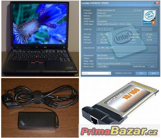 Špičkový notebook IBM ThinkPad R40 - FUNKČNÍ – fotografie 2