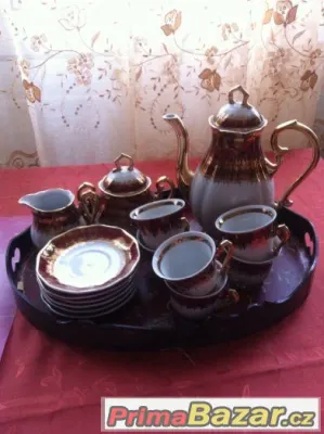 PRODÁM strarozitny kavovy porcelanovy Servies pro 6 osob