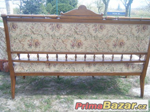 Starožitná sedačka sofa+křesla – fotografie 2