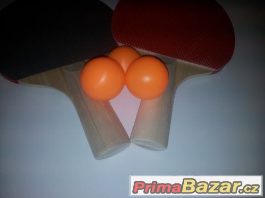 Pingpongový set 2 pálky a 3 míčky – fotografie 3