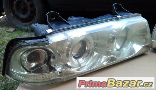 BMW e36 - Přední světla Angel eyes provedení Chrom – fotografie 3