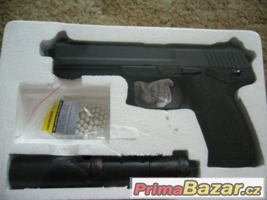 AIRSOFT manual PISTOLE HK.MK23 SOCOM+TLUMIČ-NOVÁ – fotografie 4